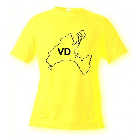 Men's or Women's Vaudois T-shirt - VD, Safety Yellow 