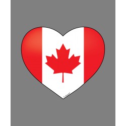 Sticker - Canadian Heart, for car, notebook, smartphone