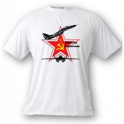 Kampfflugzeug T-Shirt - MiG-29 Fulcrum - Farbversion, White