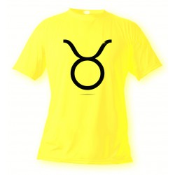 Donna o Uomo Segno Zodiacale T-shirt - Taurus, Safety Yellow