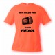 Men's Funny T-Shirt - Vintage Television, Safety Orange