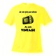 Men's Funny T-Shirt - Vintage Television, Safety Yellow