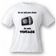 Men's Funny T-Shirt - Vintage Television, White