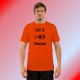 T-Shirt mode homme humoristique -  100 pourcent valaisan, Safety Orange