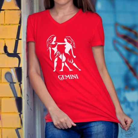 Lady's fashion cotton t-shirt - astrological sign - Gemini