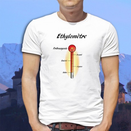 T-Shirt humoristique -  Ethylomètre fribourgeois - mode homme