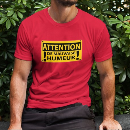 Baumwolle T-Shirt - ATTENTION, de mauvaise humeur