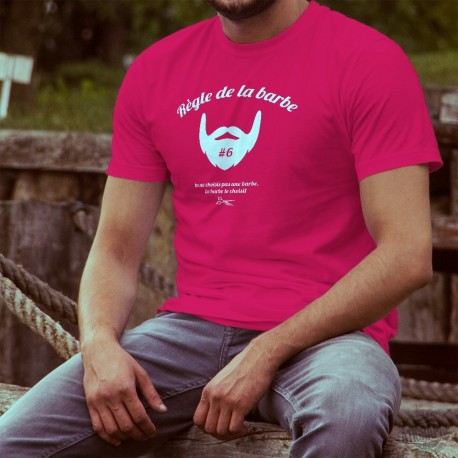 T-shirt coton mode homme - Règle de la barbe N°6 - La barbe te choisit