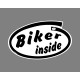 Sticker Adesivo - Biker inside  (biker all'interno dell'auto), per Automobile