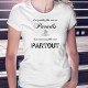 Les gentilles filles vont au Paradis, les mauvaises filles vont partout ★ T-Shirt humoristique femme, Ange et lettres sexy