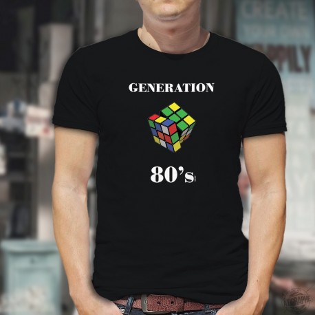 Generazione ottanta ★ Rubik's Cube ★ Uomo Moda cotone T-Shirt