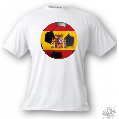 T-Shirt - Ballon de football espagnol , White