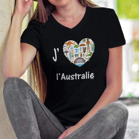 J'aime l'Australie ❤ Women's cotton T-Shirt. With this T-shirt you donate 6CHF to WWF for Australia