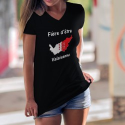 Baumwolle T-Shirt - Fière d'être ❤ Valaisanne ❤