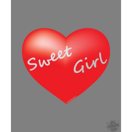 Herz Sticker - Sweet Girl - Autodeko