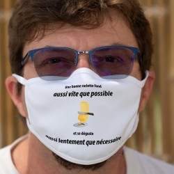 Une raclette ✚ Aussi lentement que nécessaire ✚ Cotton mask