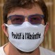 Positif à l'Absinthe ★ Masque humoristique en tissu lavable, sur le thème des campagne de test et de traçage COVID
