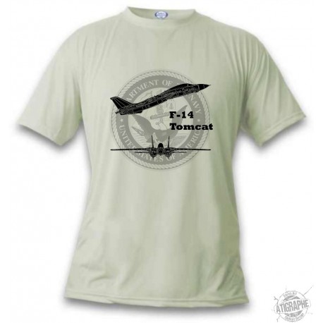 Kampfflugzeug T-Shirt - F-14 Tomcat, November White 